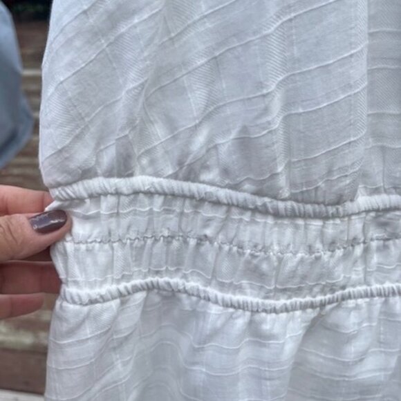 Torrid Window Pane V-Neck Sleeveless Tank White Tassel Lined Sz Plus 3 3X 22-24 - Picture 6 of 11